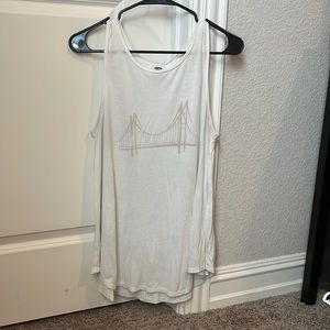 Old Navy golden gate white tank top